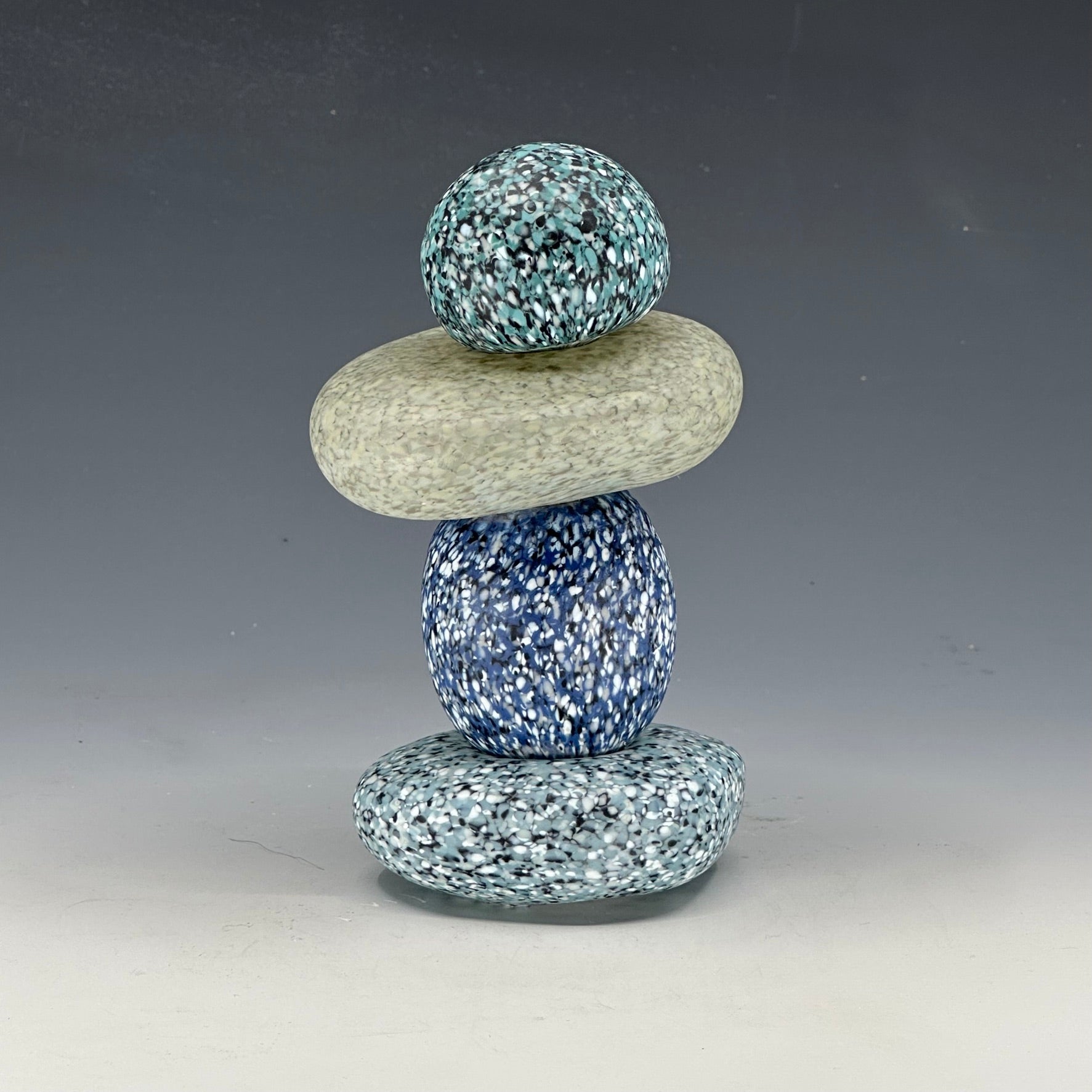 4 stone glass cairn