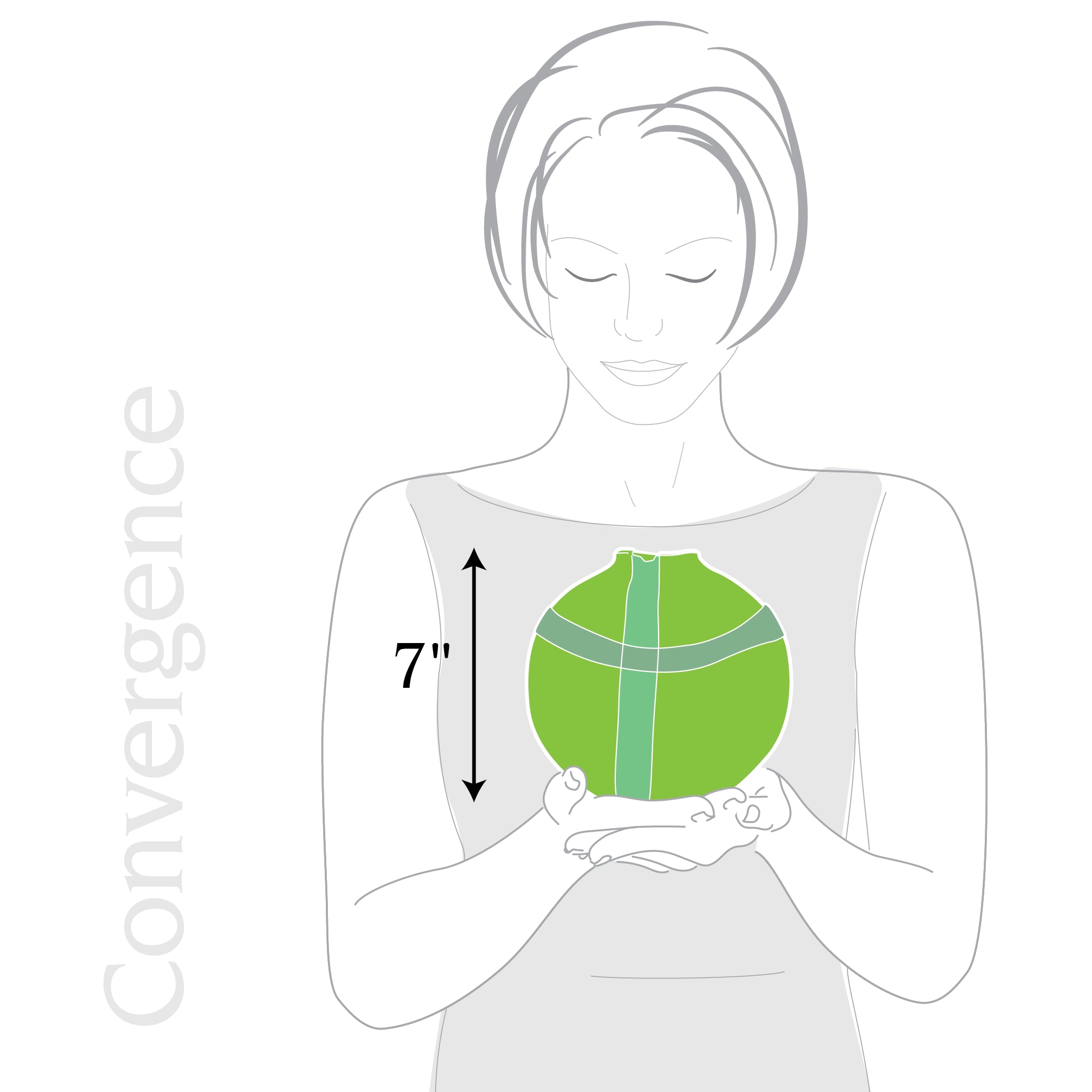 Illustration of scale for convergence vase