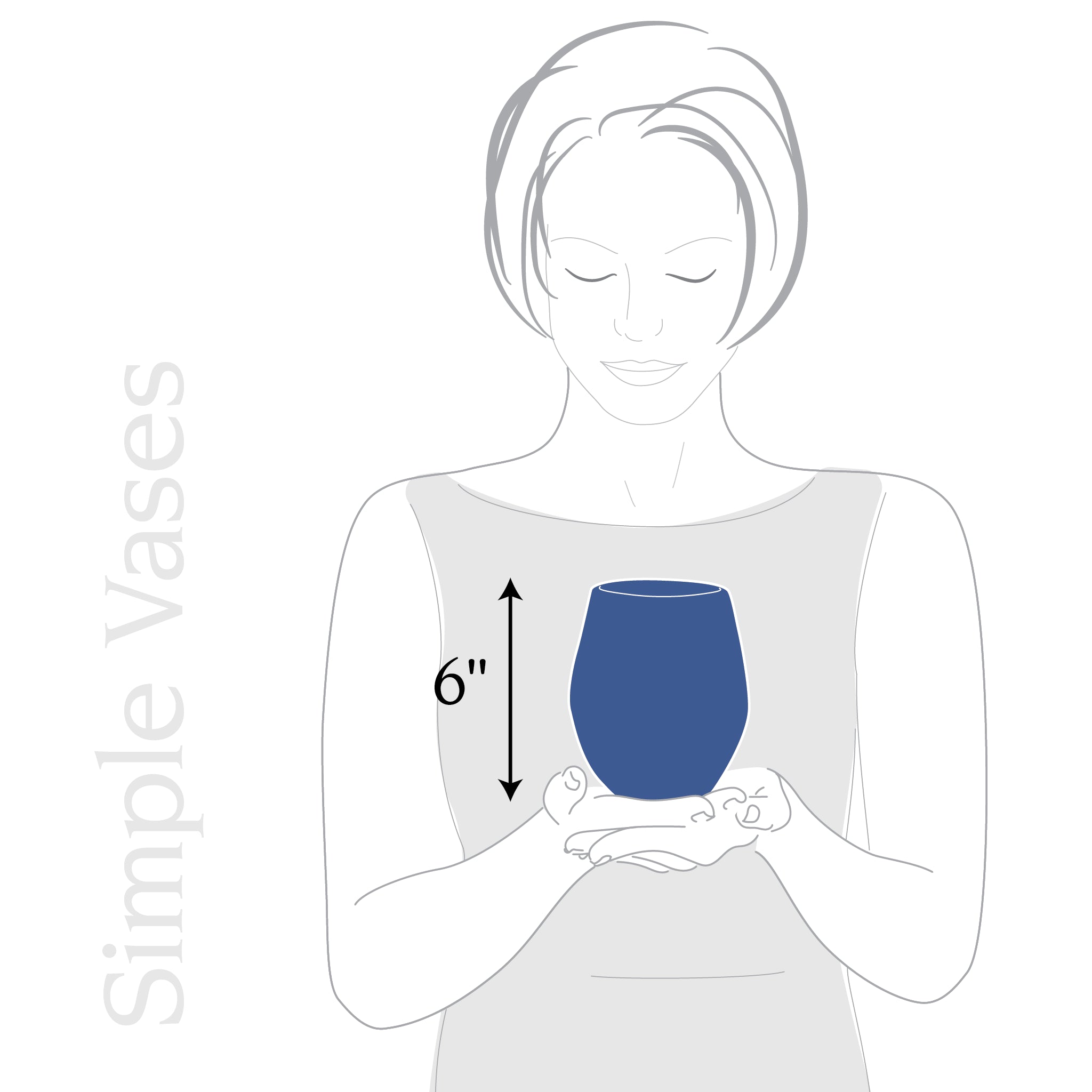 illustration of scale for simple vase