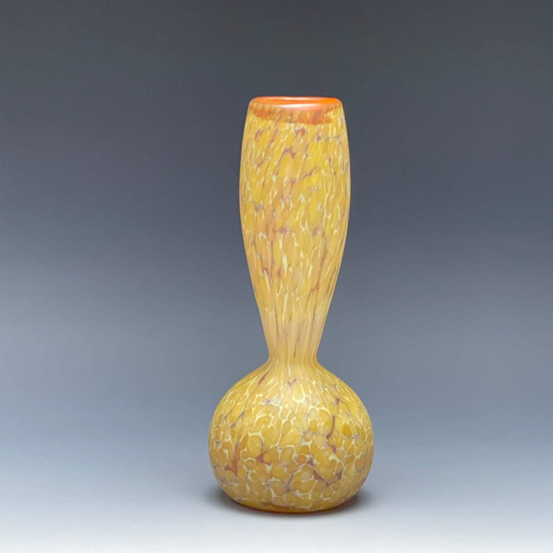 curry blown glass bottle