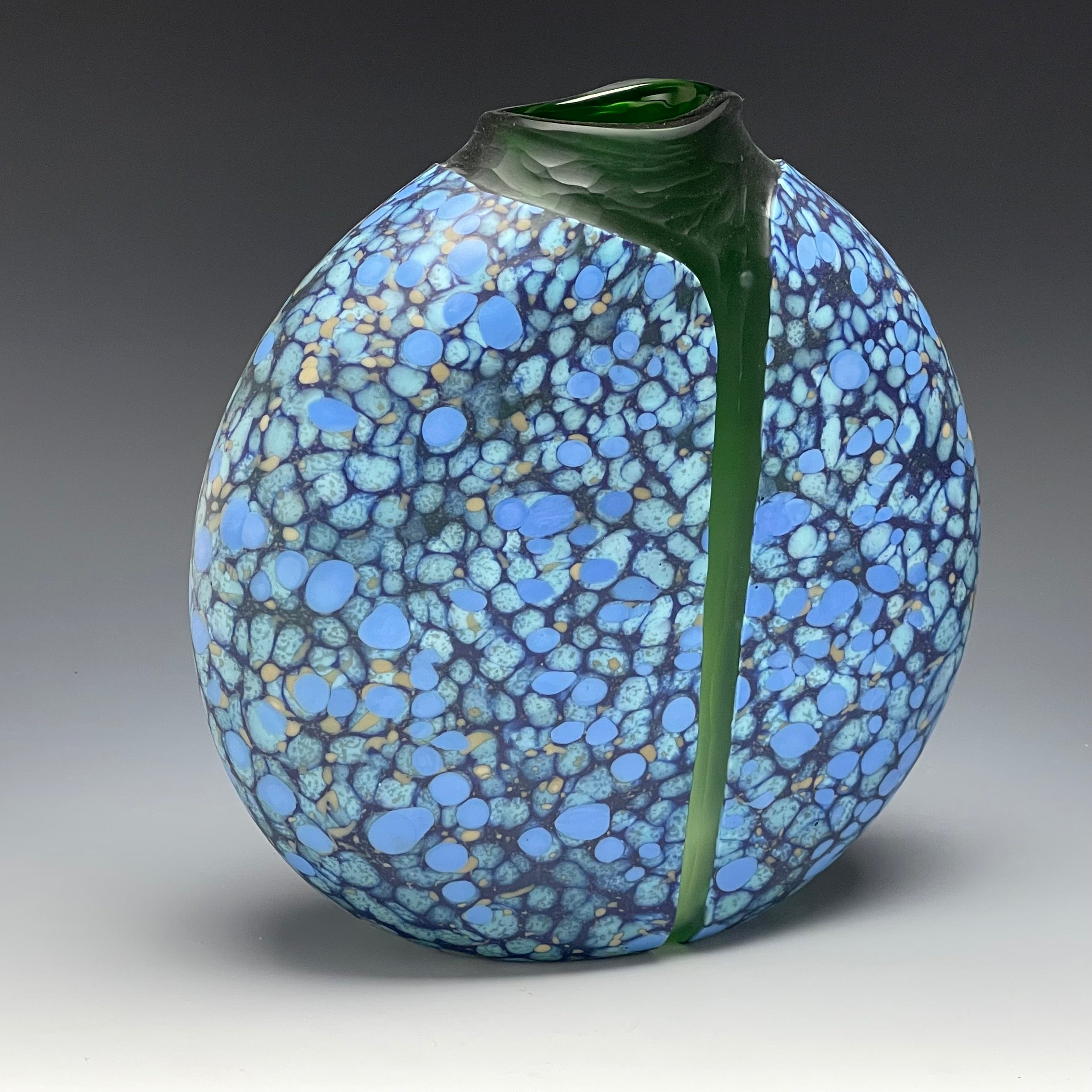 alternative view of blown glass cascade vase