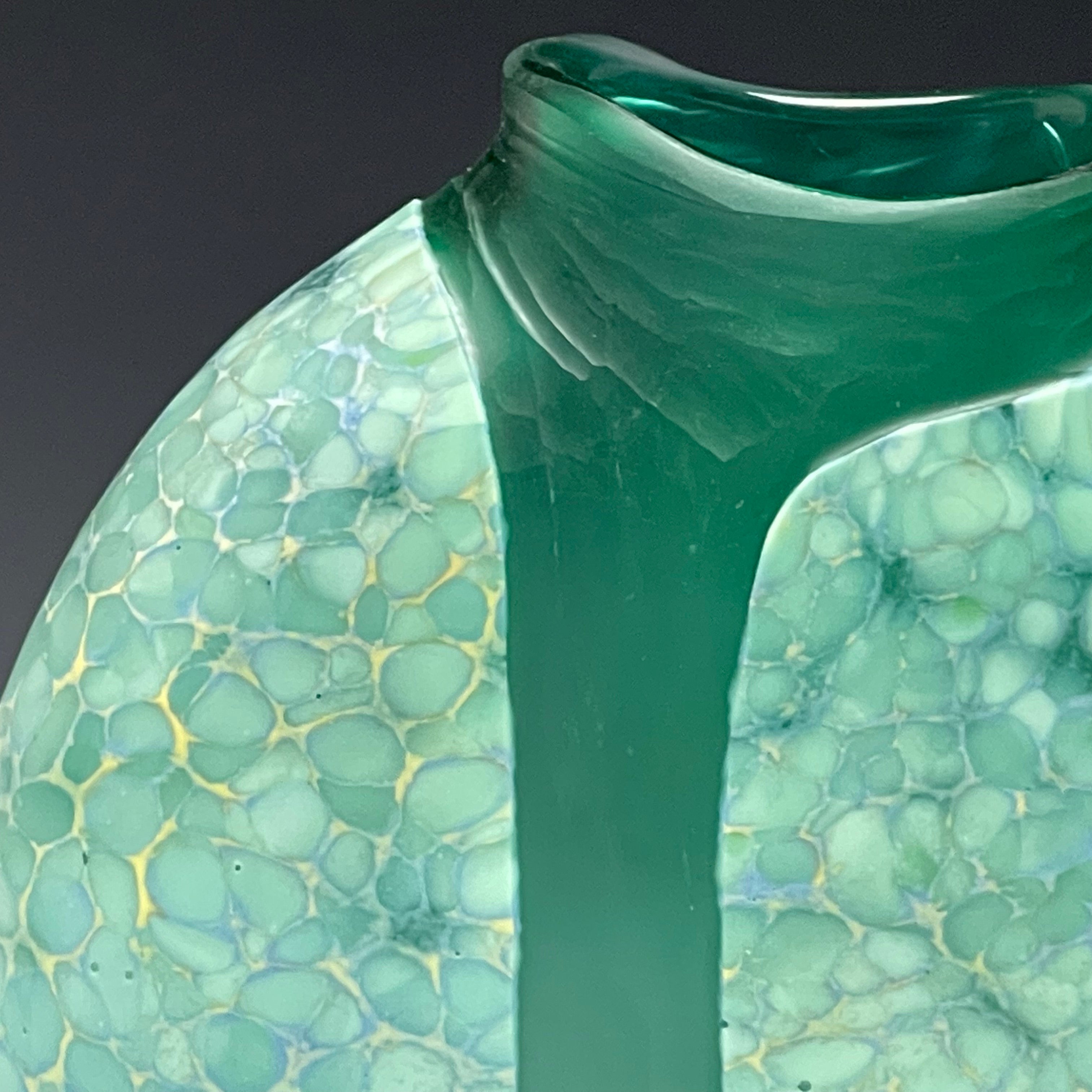 detail of celadon cascade vase