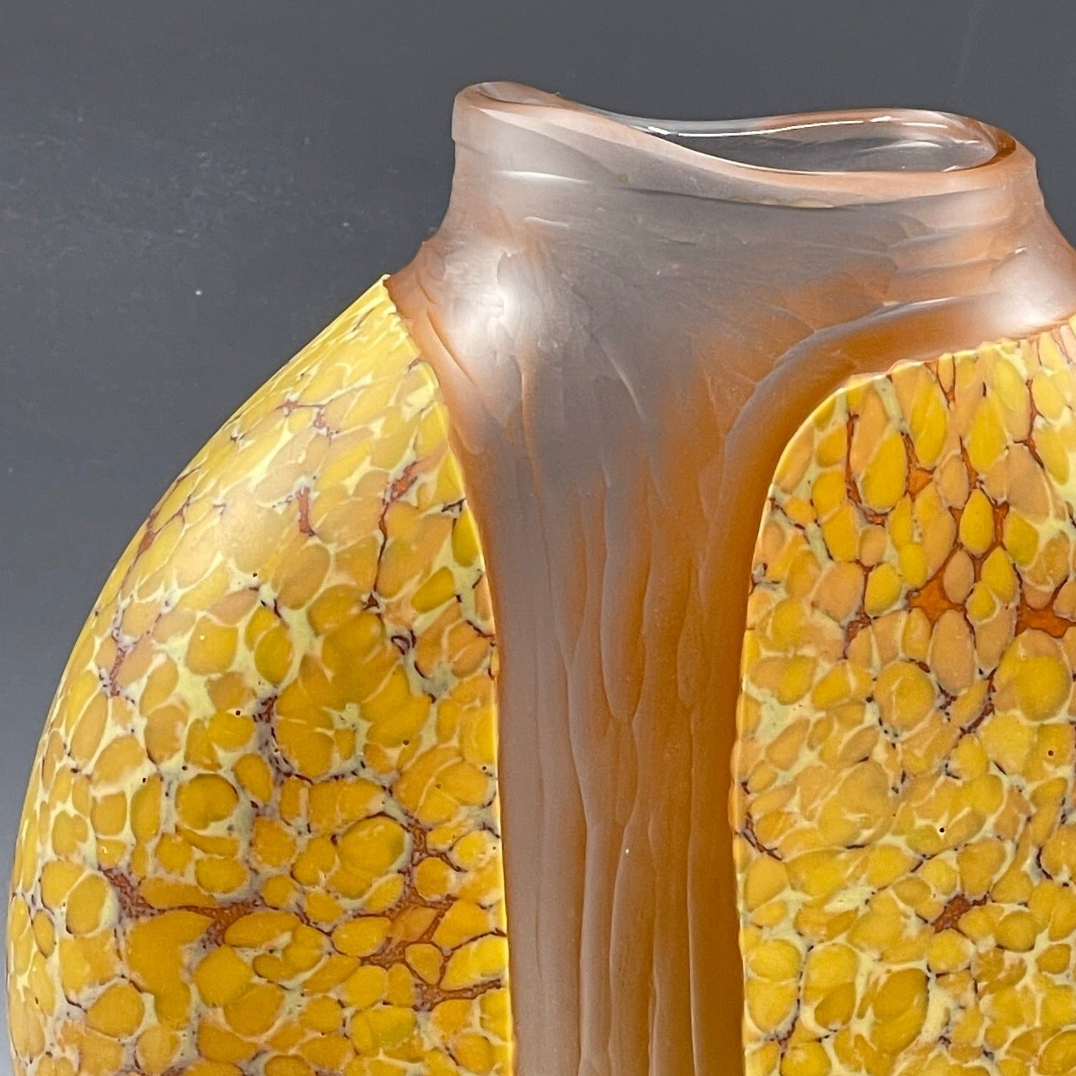 detail of curry cascade vase