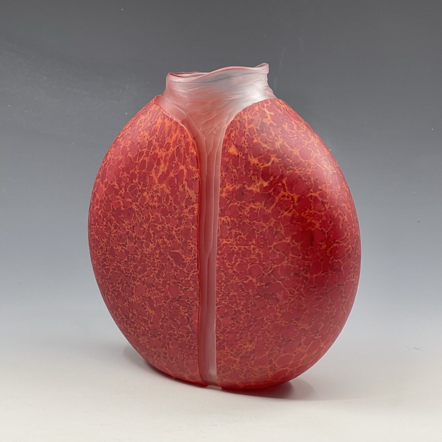 Cascade Vase • red with Clear interior