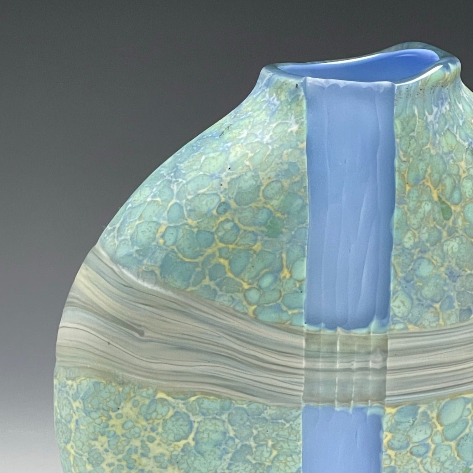 detail of celadon convergence vase