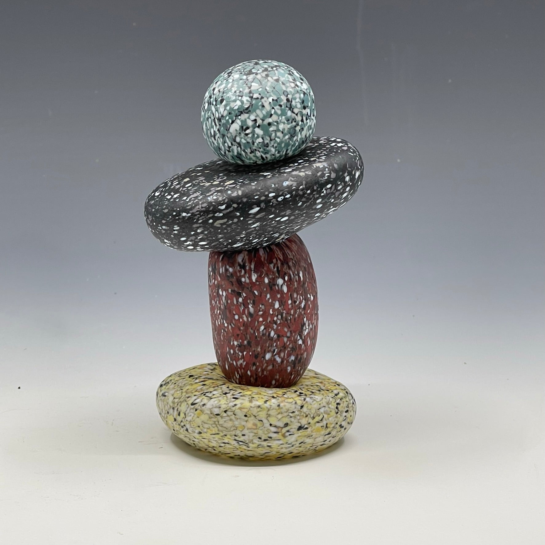 4 stone glass cairn