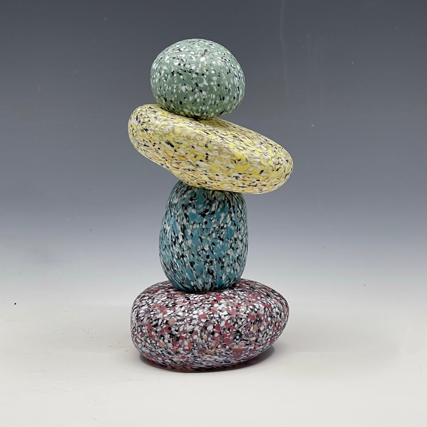 4 stone glass cairn