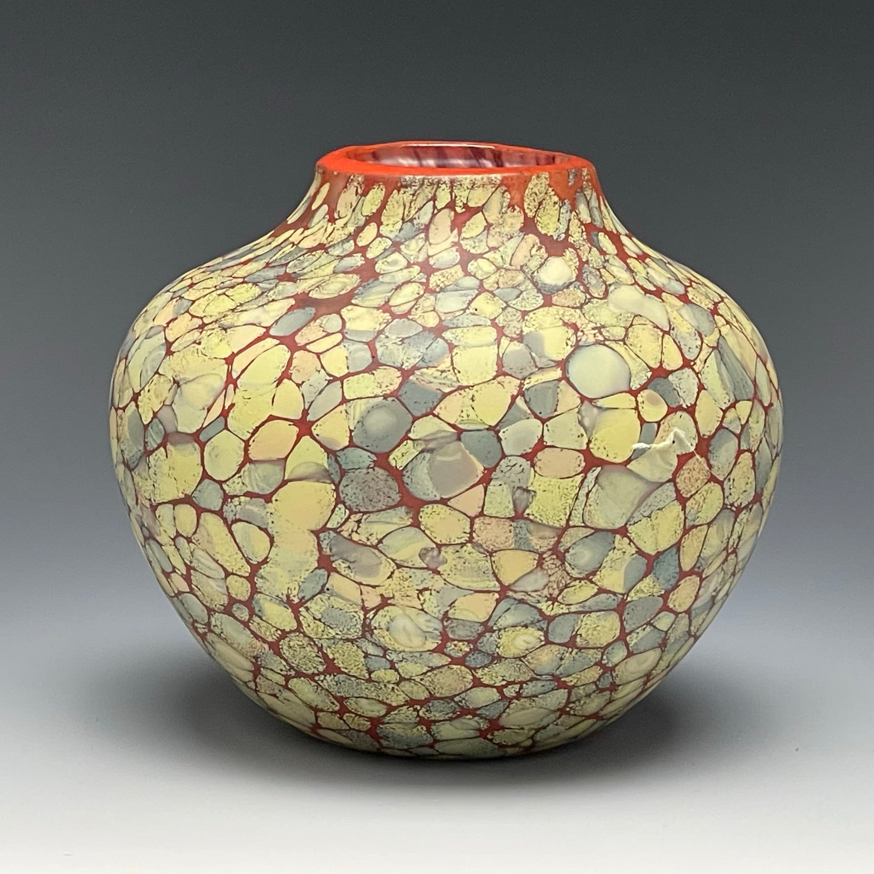 sand native vessel, hand-made blown glass vase