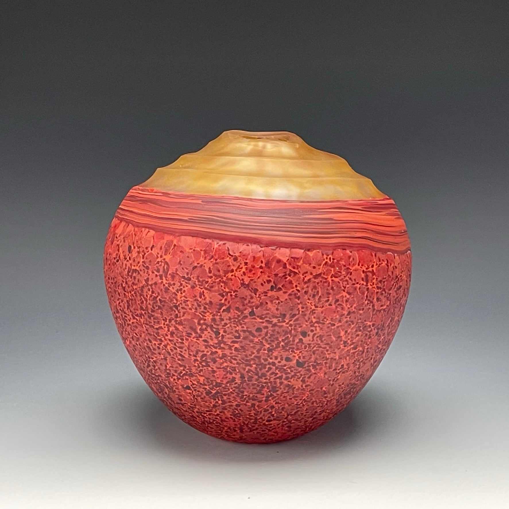 red Pinnacle vase