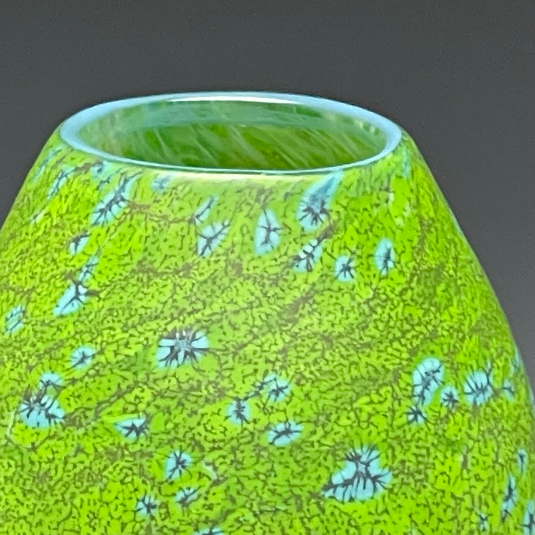 detail of green simple vase