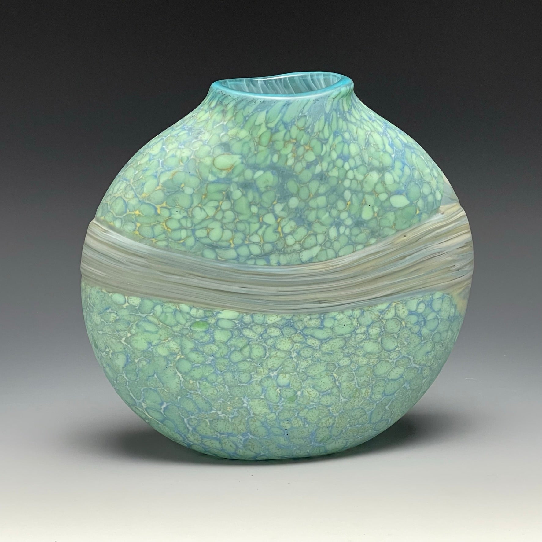 celadon strata vase